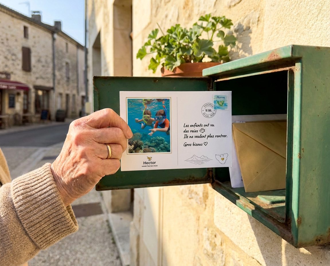 Une carte Hector sortie d’une boîte aux lettres