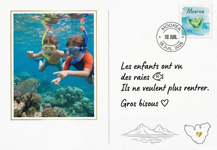 La carte Hector de Moorea, vieillie par le temps